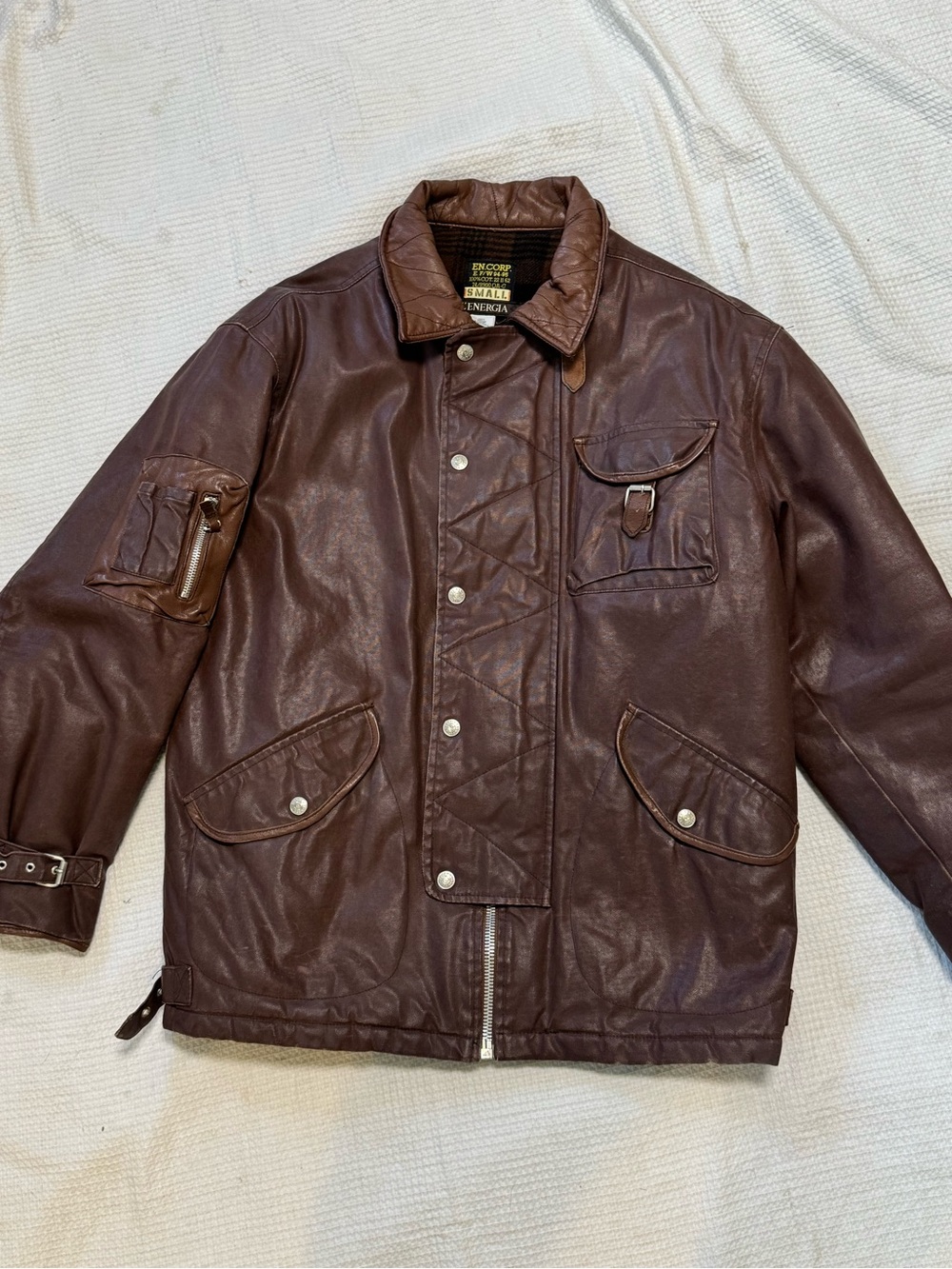 Vintage-Style Men's Brown Leather Jacket by